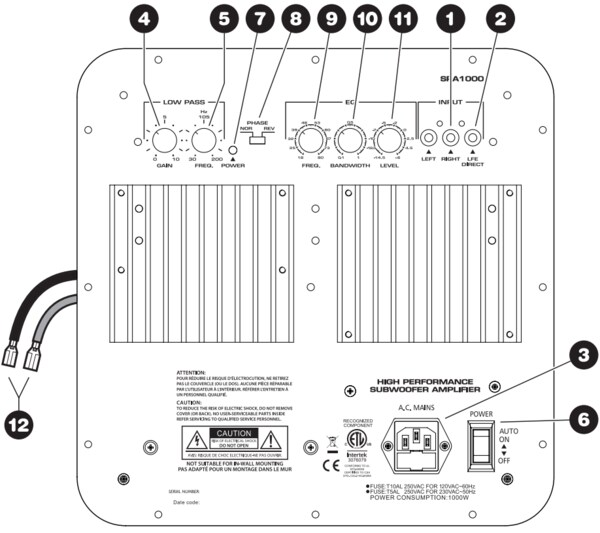 Dayton audio spa1000 1000w subwoofer best sale plate amplifier